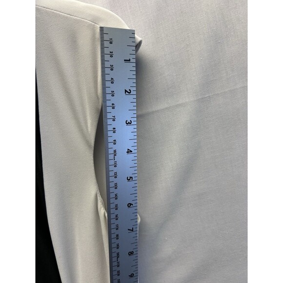 LRL Ruched Sleeveless Sheath Dress Black White Cruella Faux Wrap  Women’s 10P - Picture 7 of 8